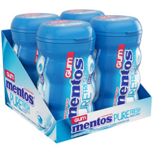 Mentos Gum Big Bottle 50pc Pure Fresh Mint 3.53oz 4ct